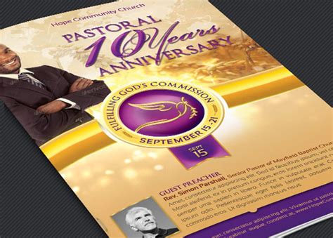 Pastor Anniversary Program Template